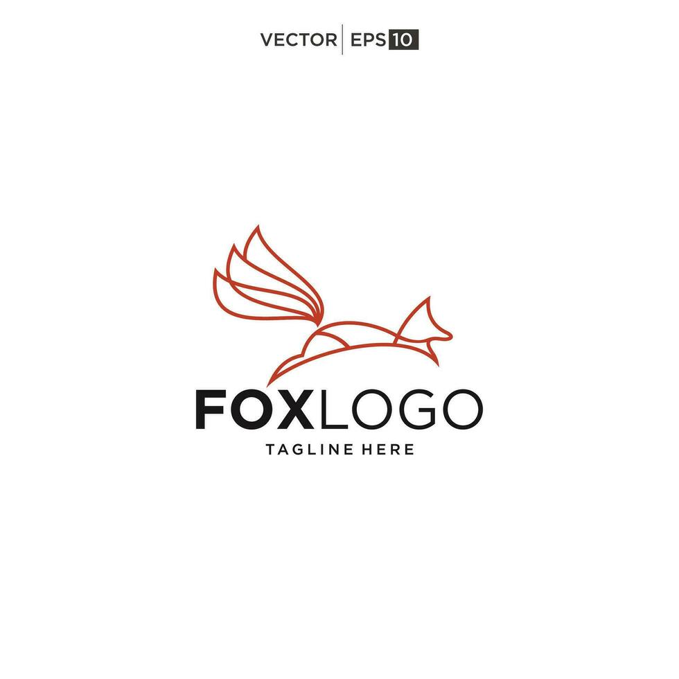 Fox creative logo vector. Fox icon vector illustration