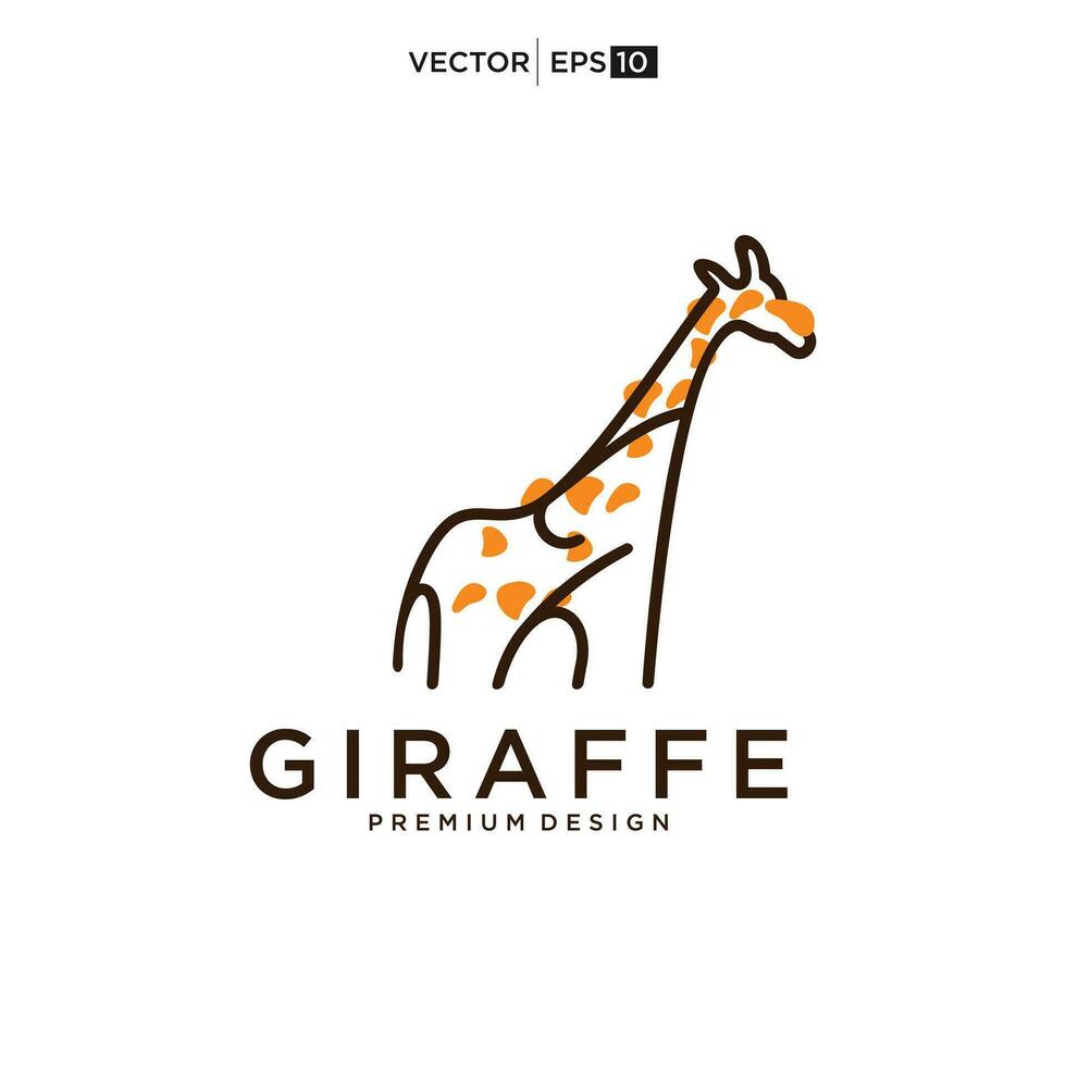 giraffe logo vector icon illustration