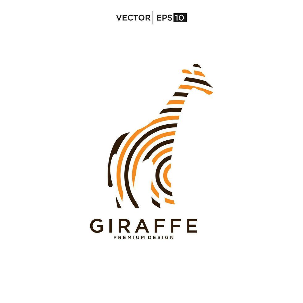 giraffe logo vector icon illustration