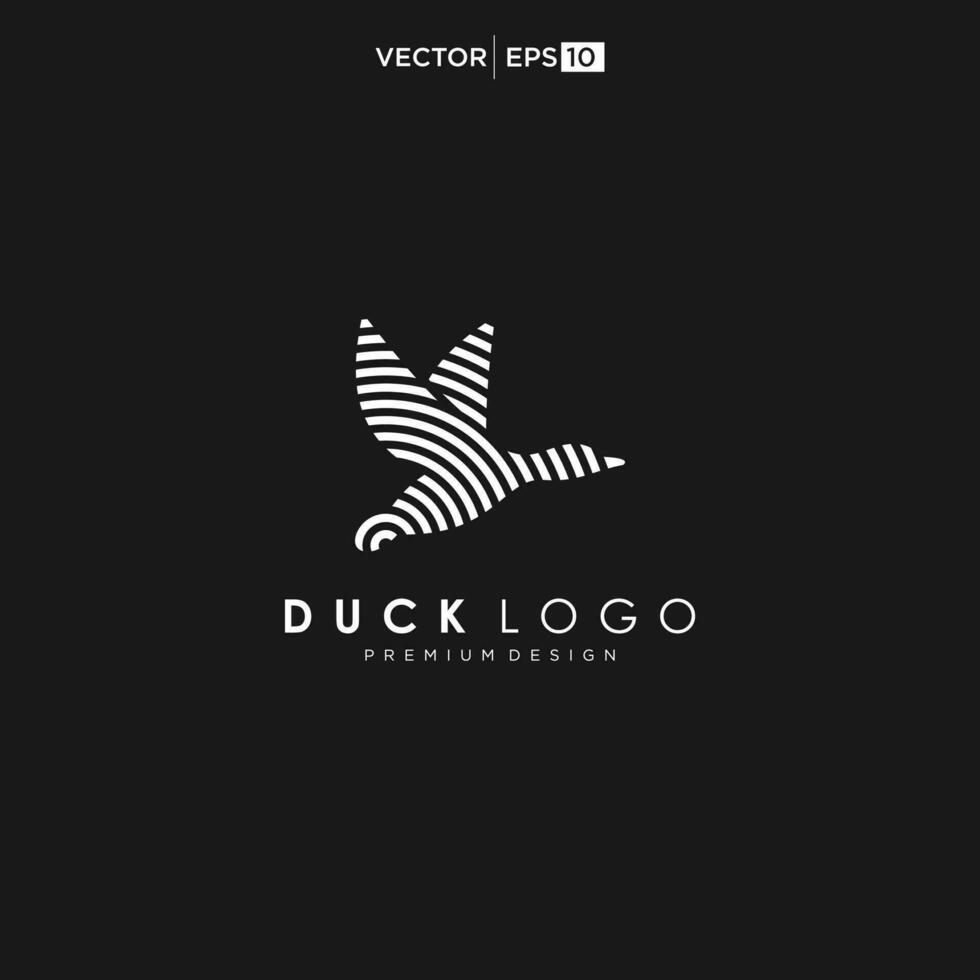 Duck logo vector illustration design template