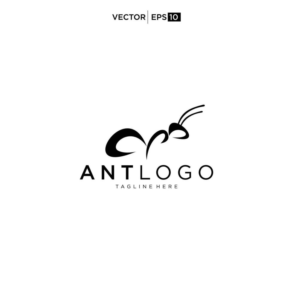 Ant Logo Design template. Vector Illustration