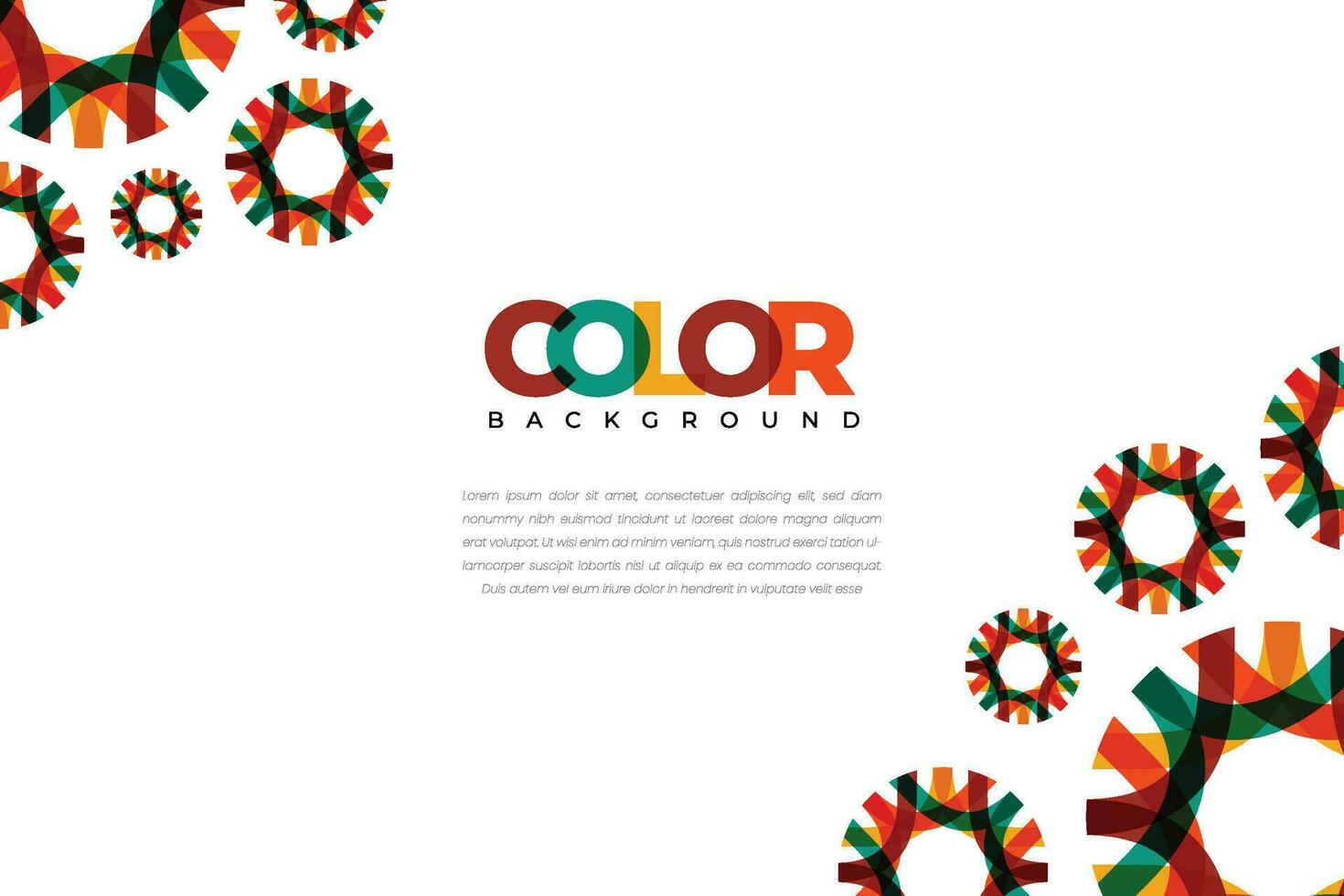 Colorful Decorative Background with creative Ornaments. Simple geometric mosaic with colorful ornamental Circle Shapes. vector