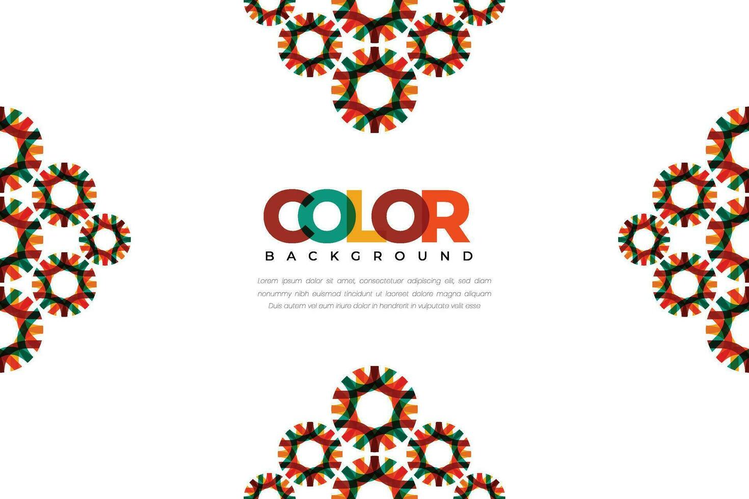 Colorful Decorative Background with creative Ornaments. Simple geometric mosaic with colorful ornamental Circle Shapes. vector