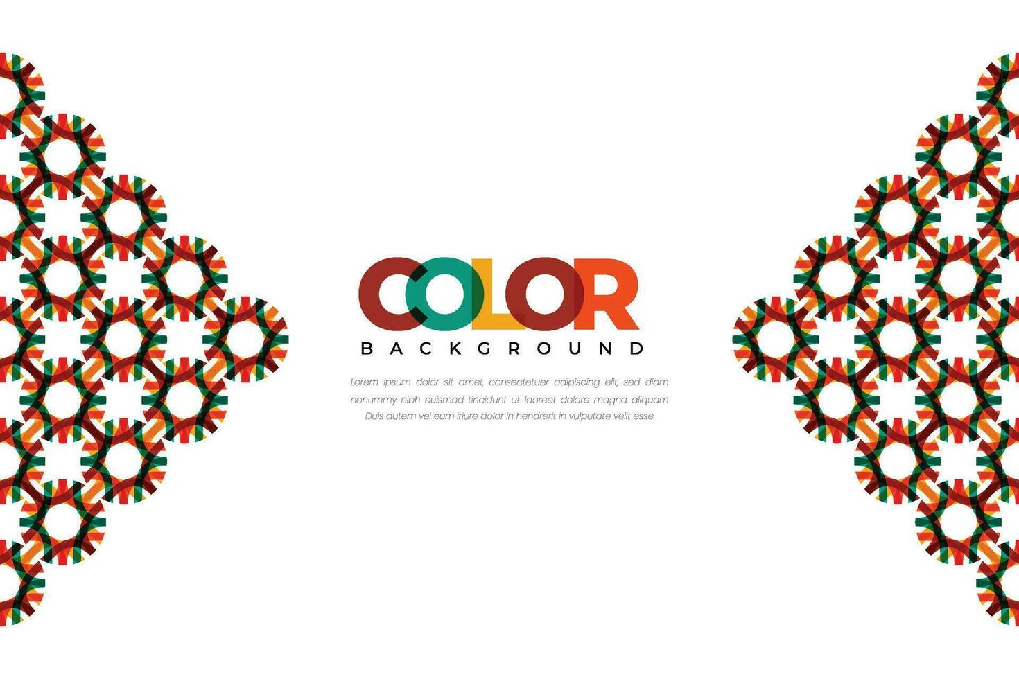 Colorful Decorative Background with creative Ornaments. Simple geometric mosaic with colorful ornamental Circle Shapes. vector