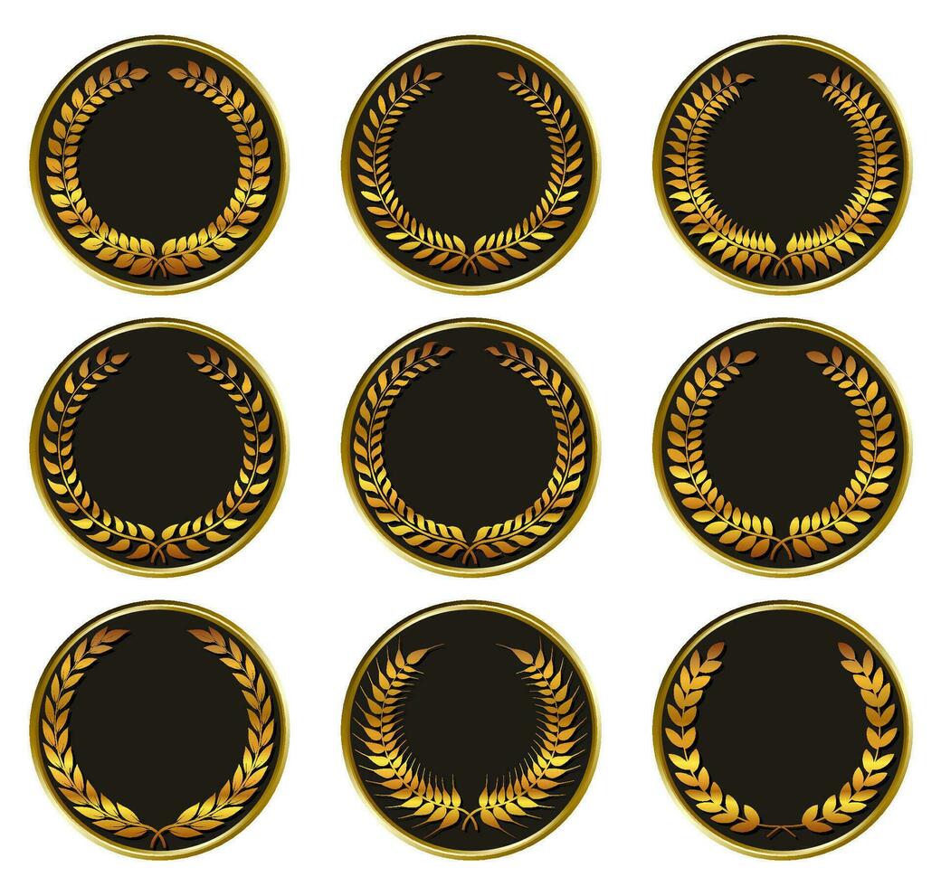 Vector black medal