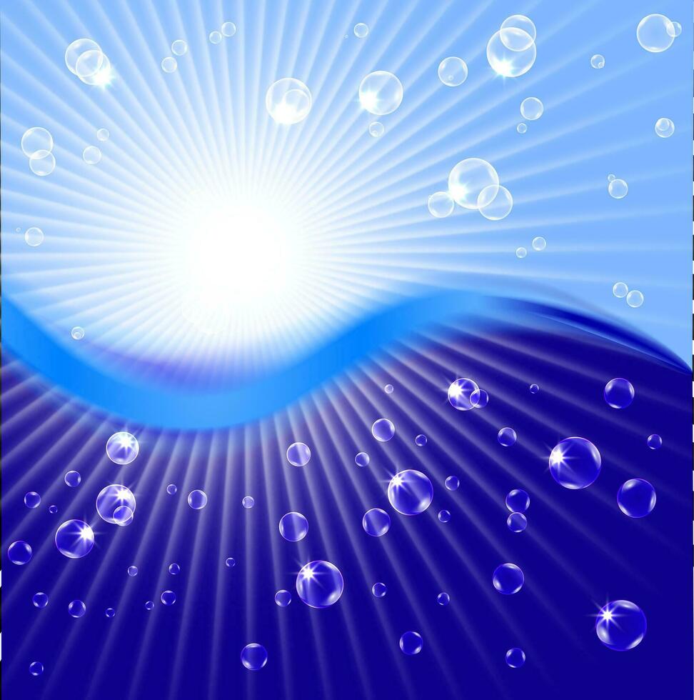 Wave of bubbles. vector