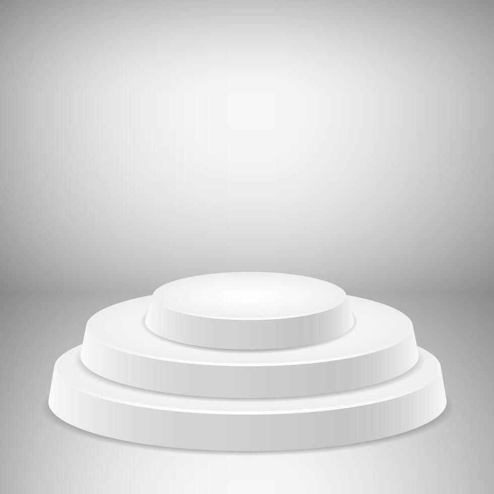 Round pedestal for display. vector