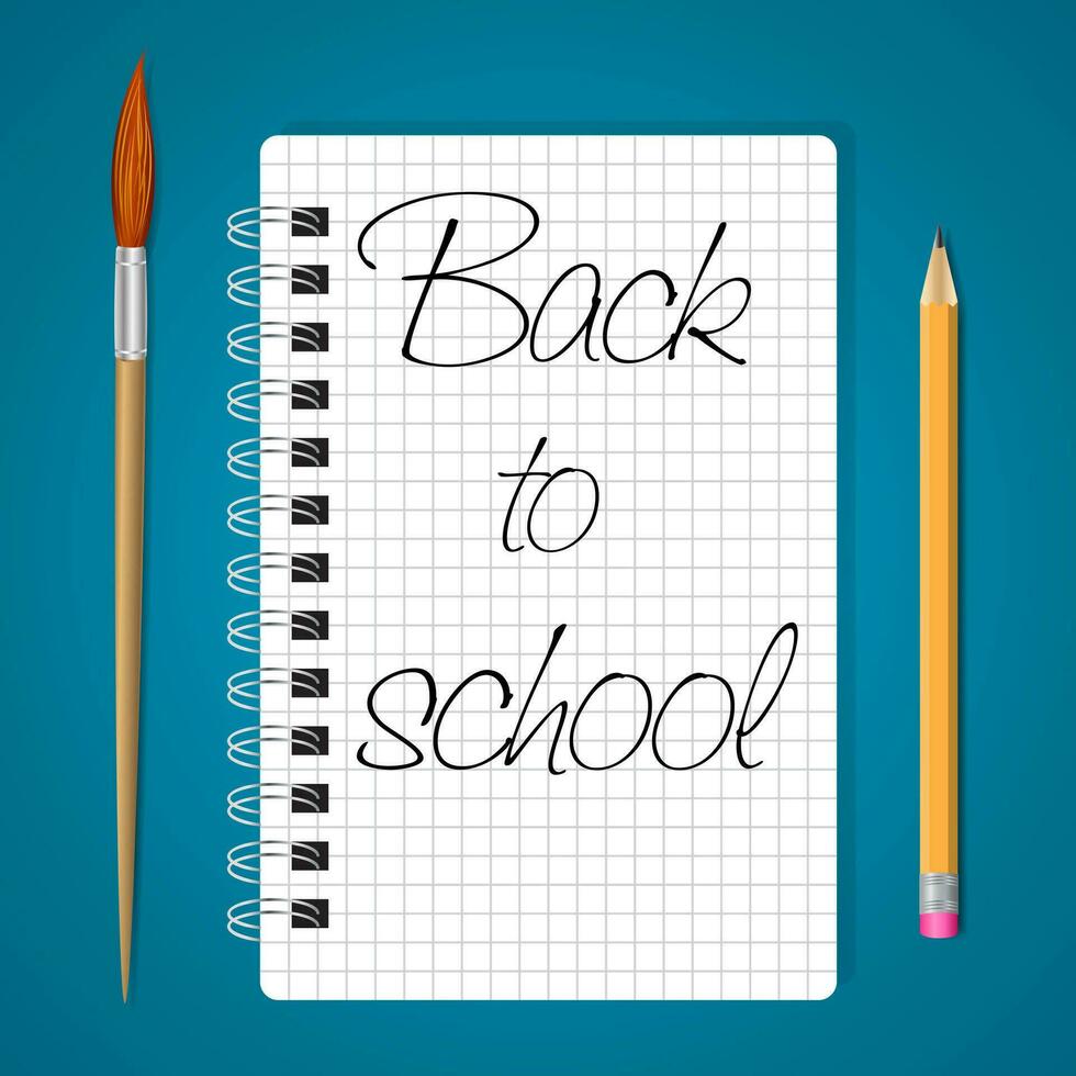 Notebook back to school vector