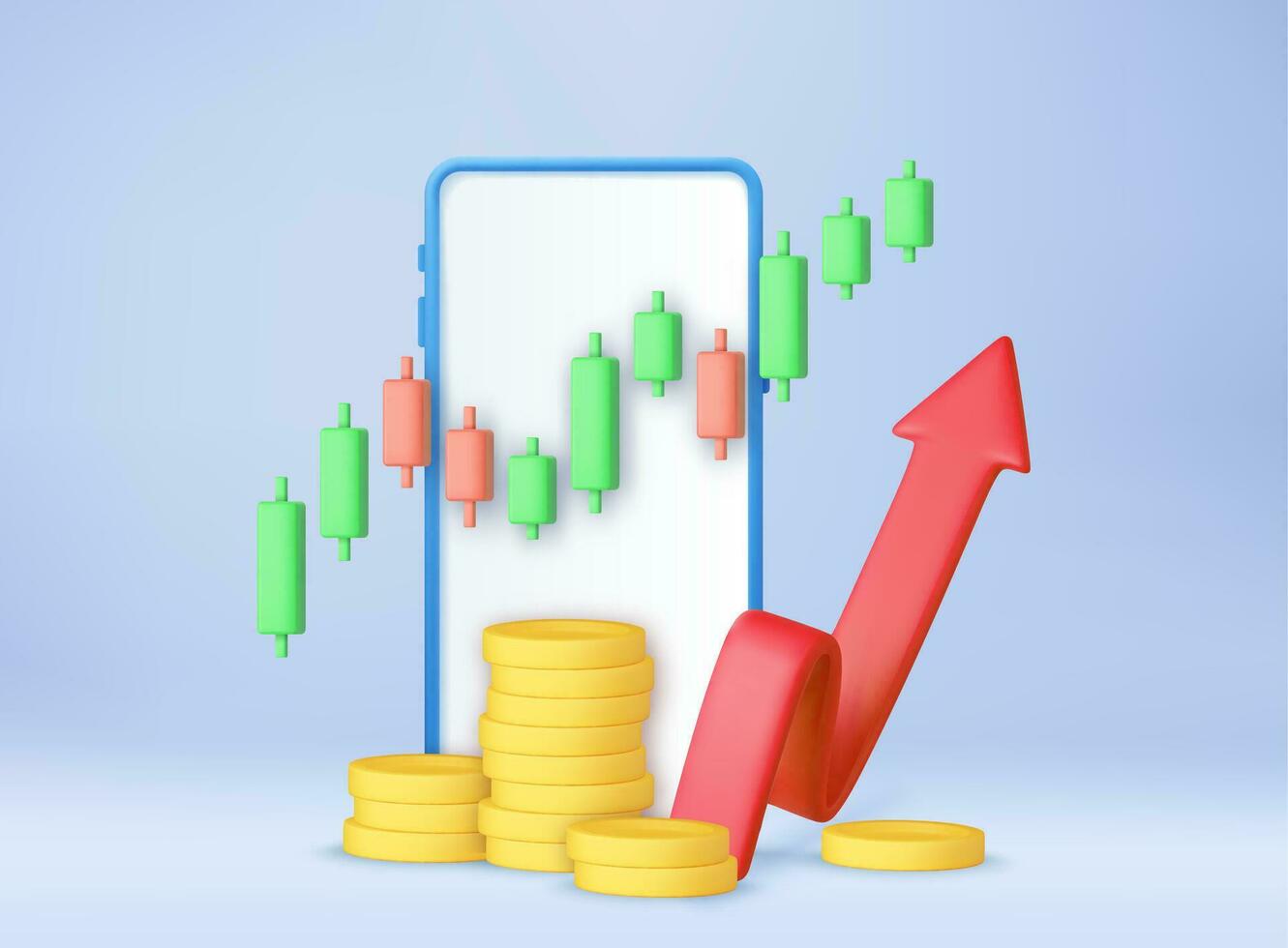 3d móvil teléfono fondos negocio grafico vector