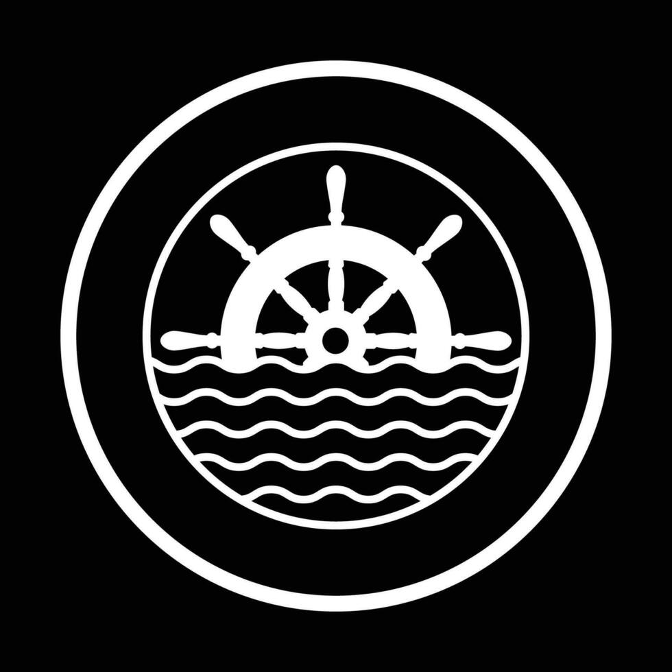ship steering wheel logo template 36142271 Vector Art at Vecteezy