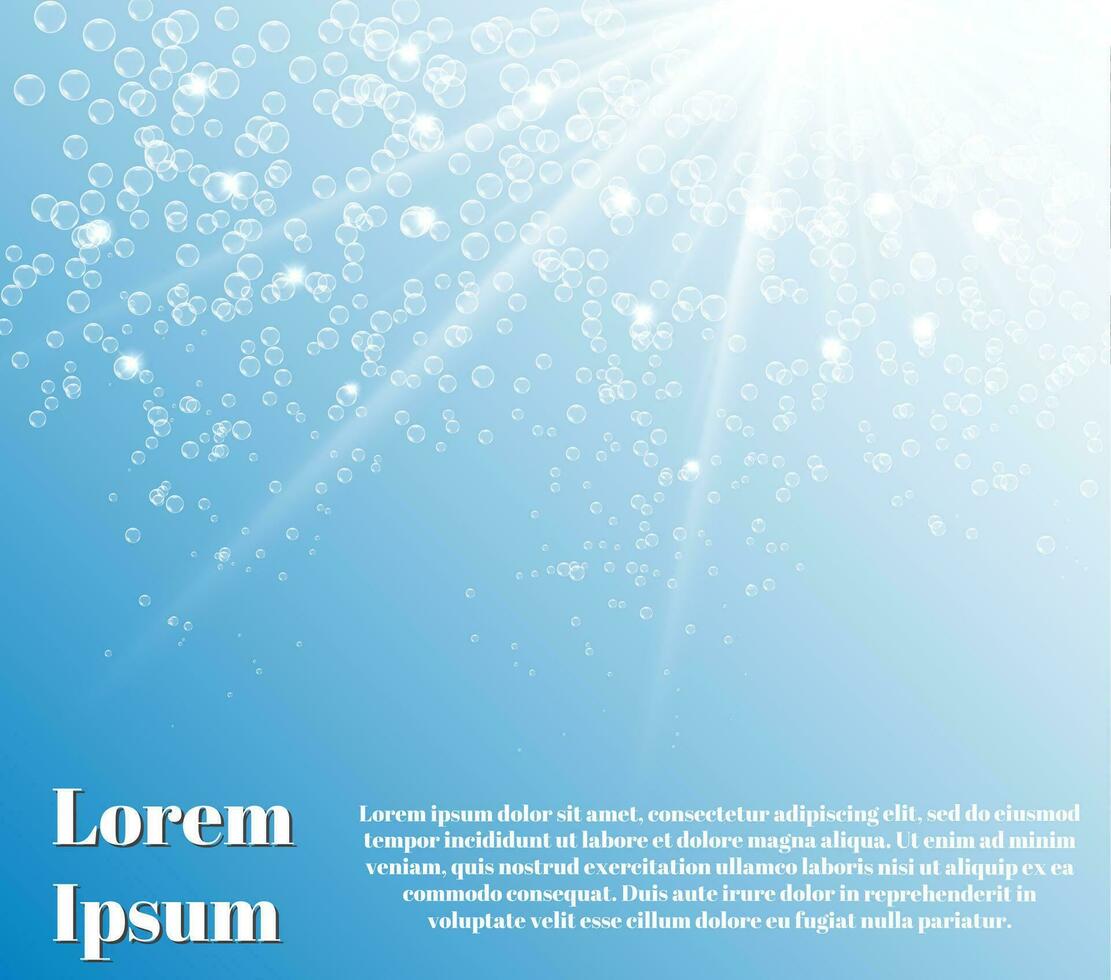 bubbles with Light rays vector