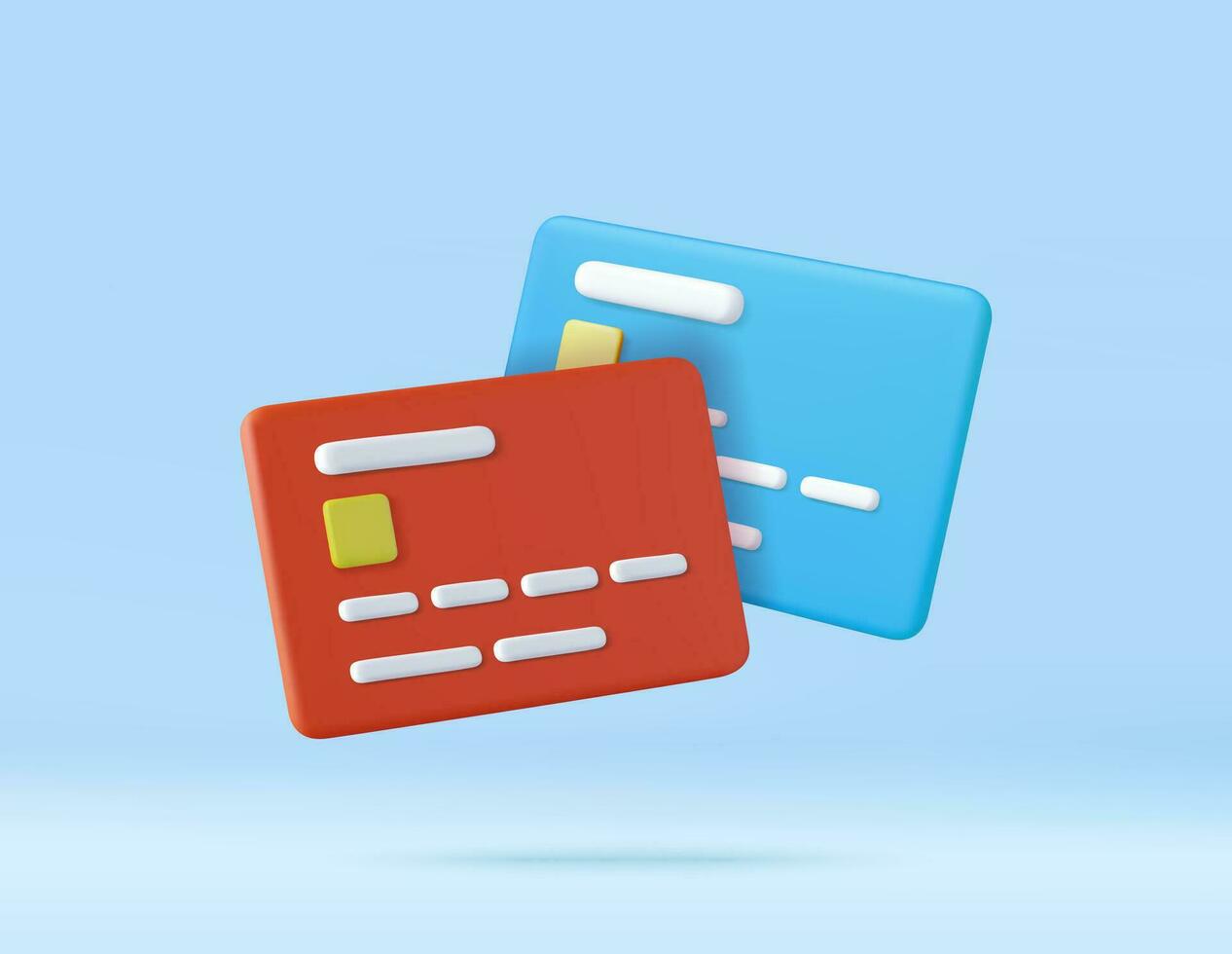 3D credit card vector