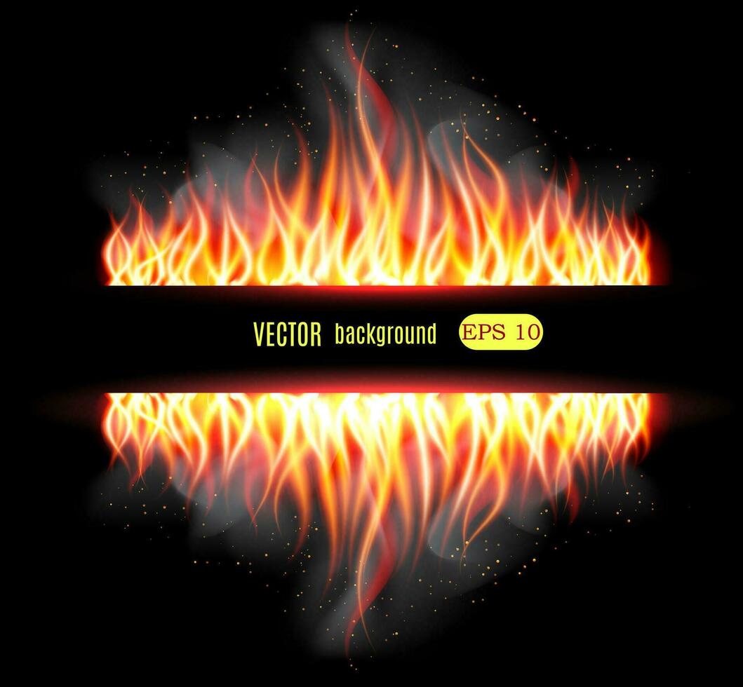 Burn flame fire vector background