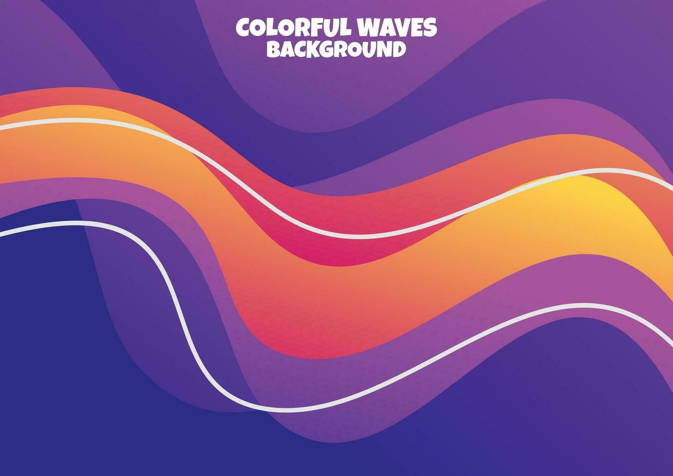 colorful wave background vector