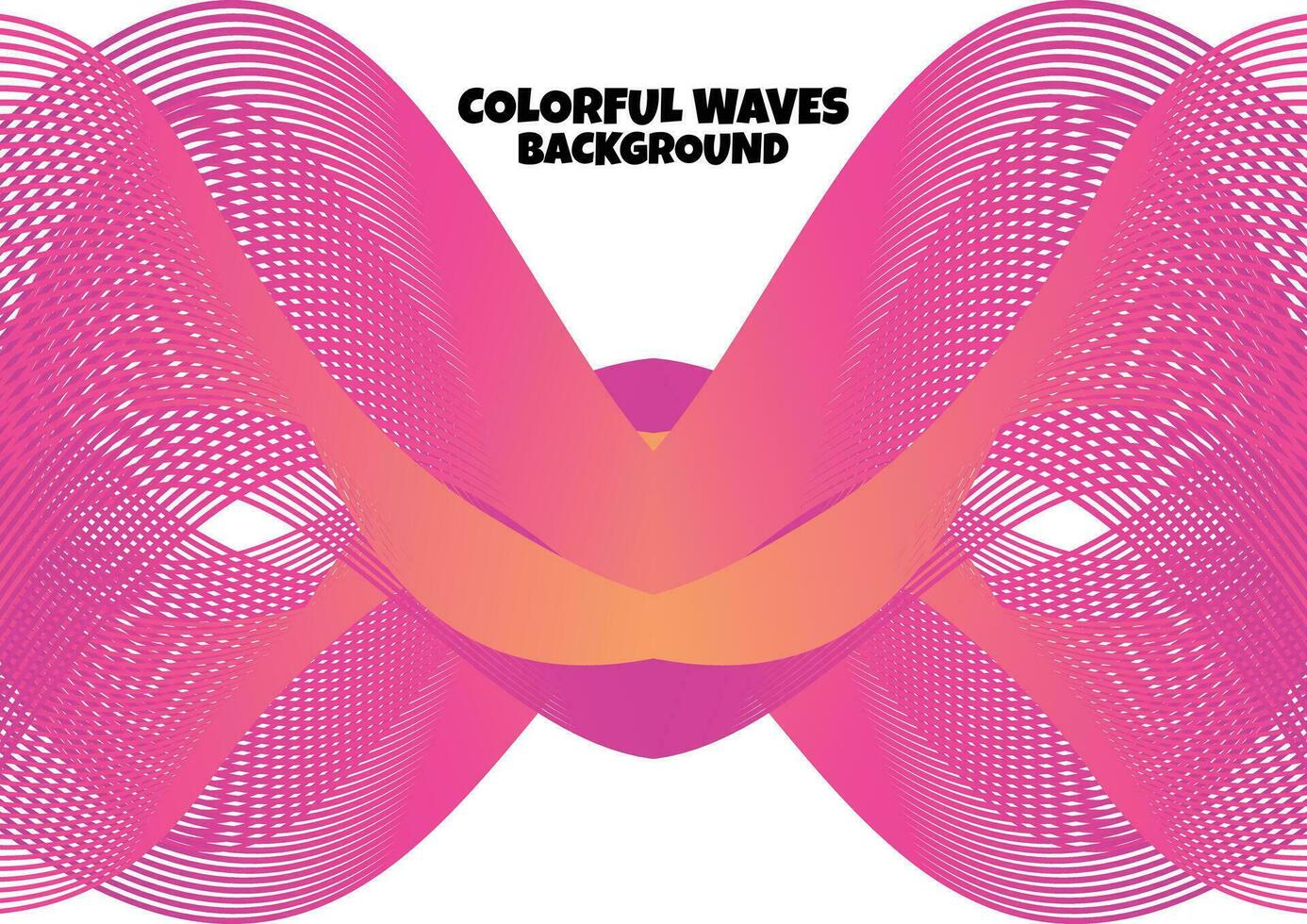 abstract lines wave colorful white background vector