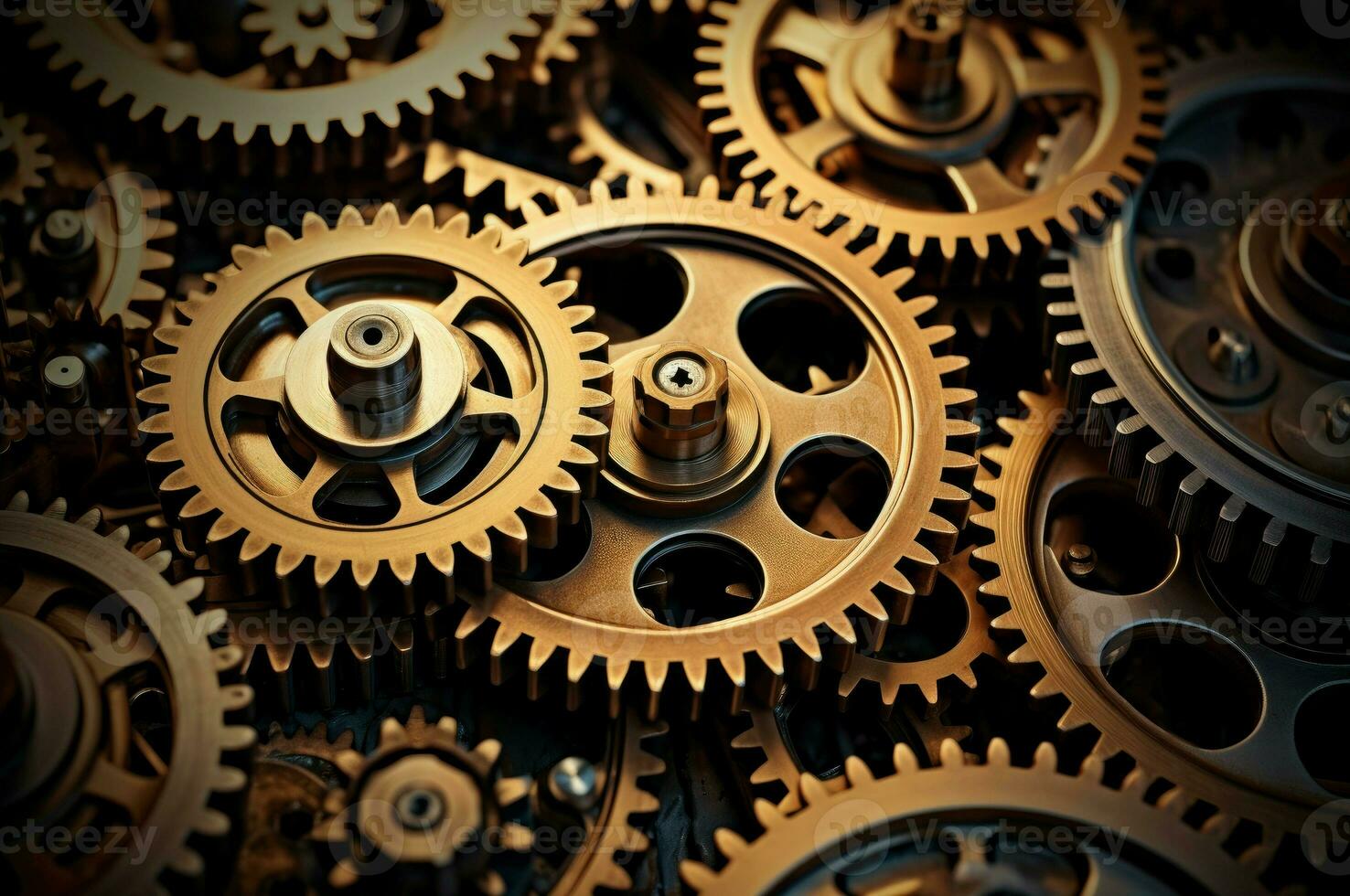 AI generated Durable Machinery gears. Generate Ai photo