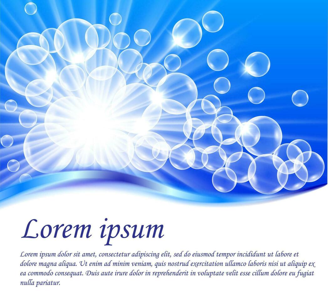 Wave of bubbles. vector