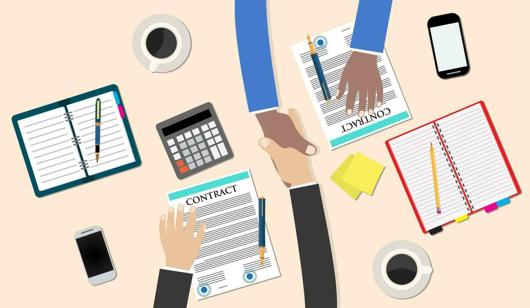 Business partner handshake vector