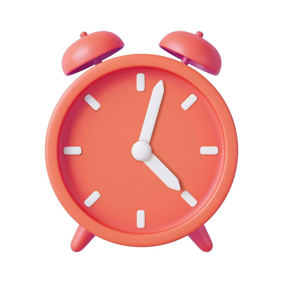 3d alarm clock vector