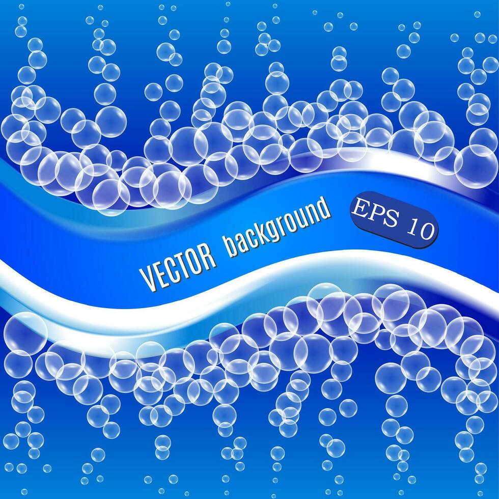 Wave of bubbles. vector