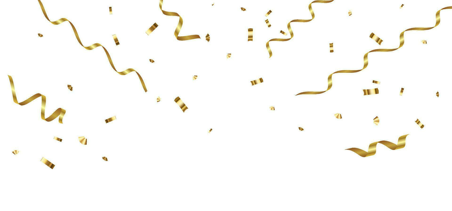 Falling shiny golden confetti vector