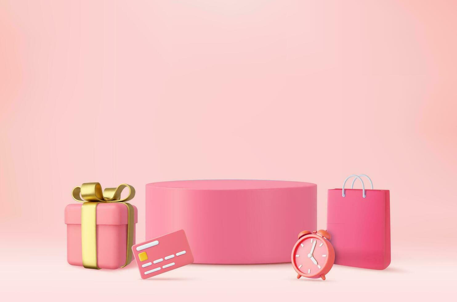 3d sale theme product display vector