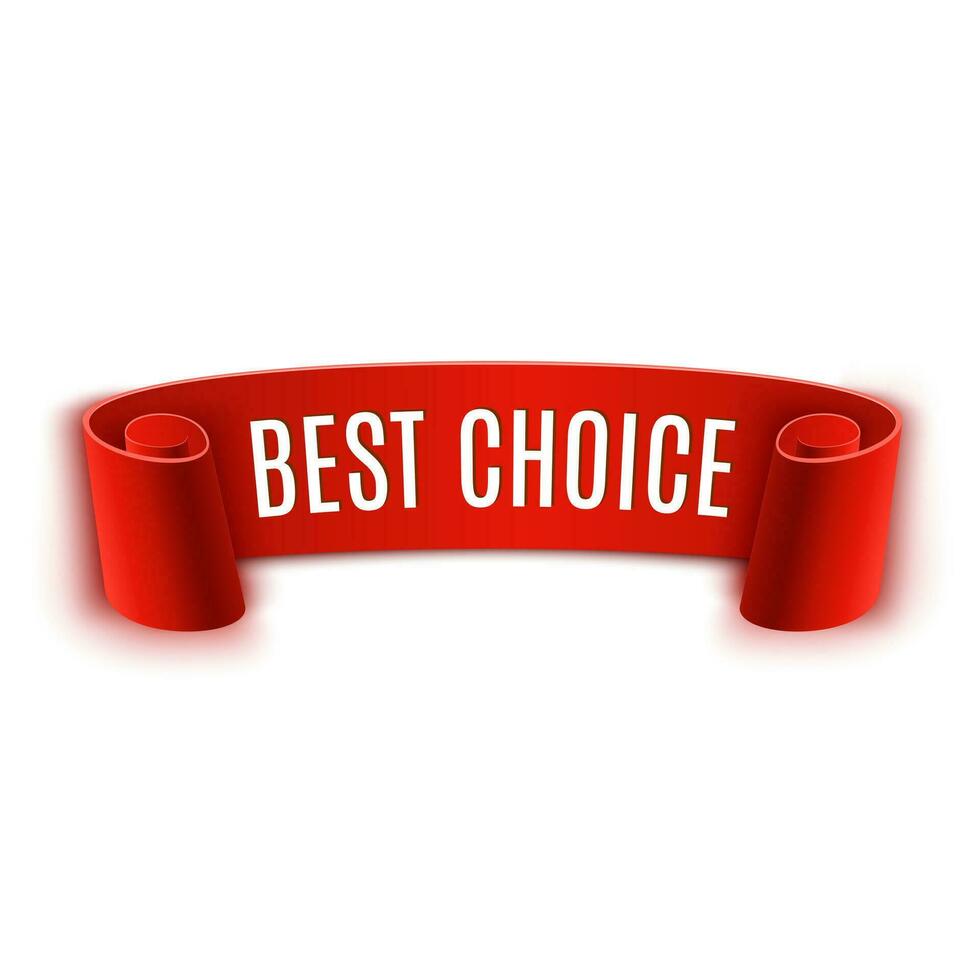 Red realistic Ribbon. vector