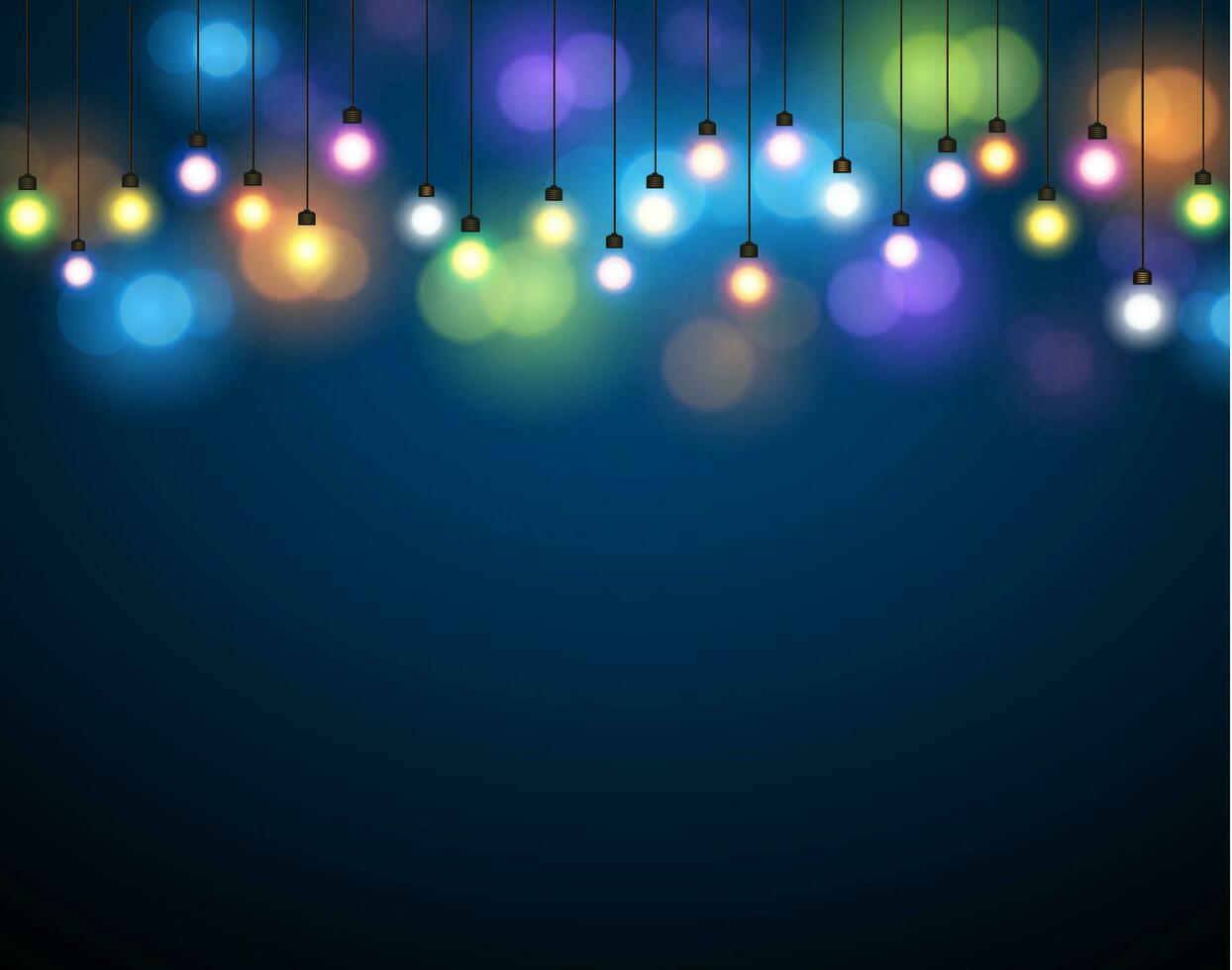 Christmas Lights Background. vector