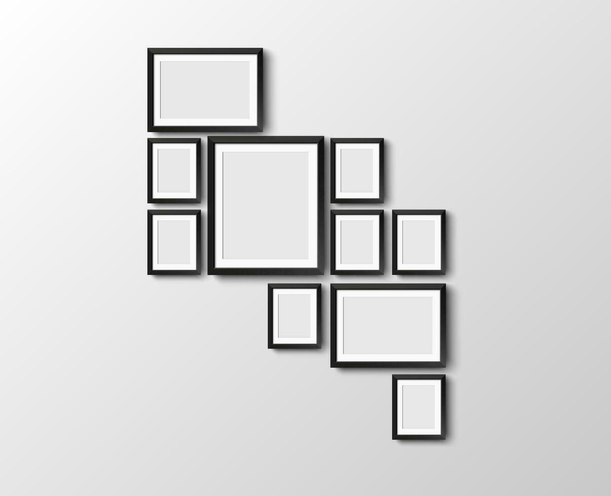 set of picture frames vector