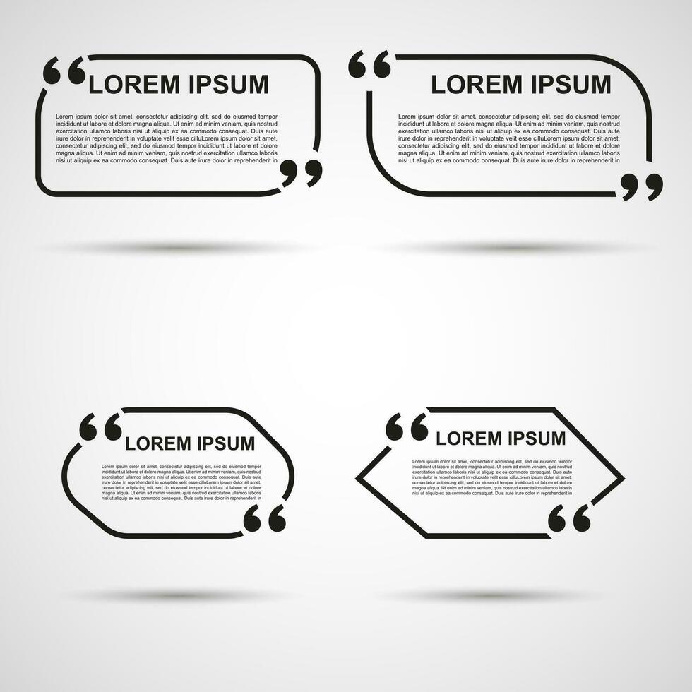Quote blank template. vector