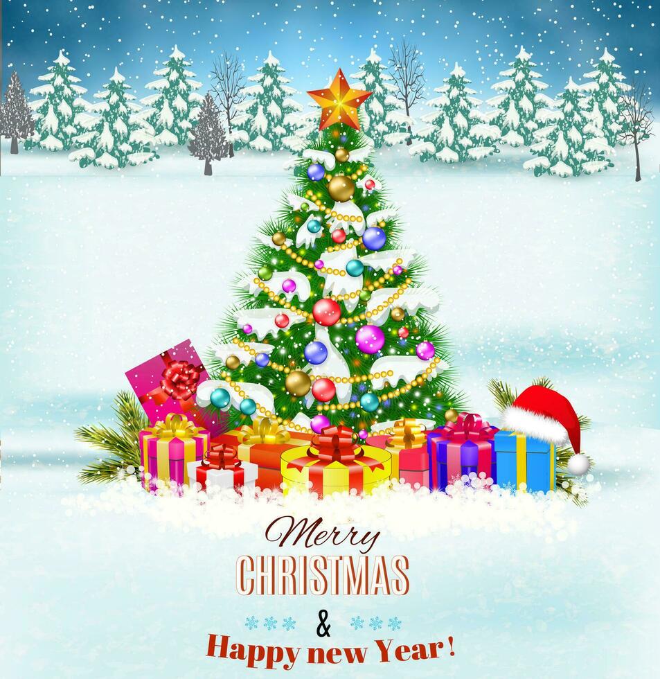 Holiday Christmas background vector