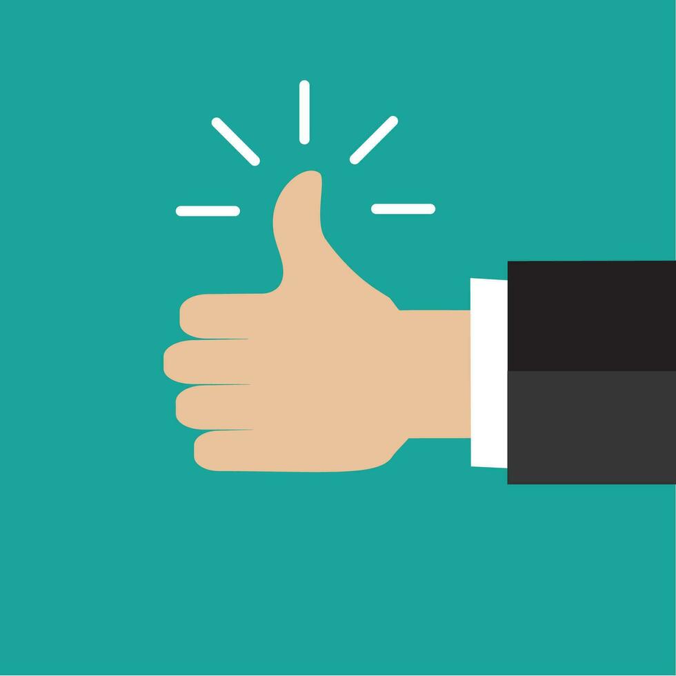 Thump up vector sign