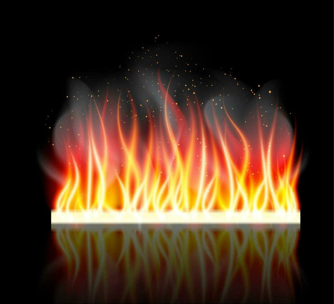 Burn flame fire vector background