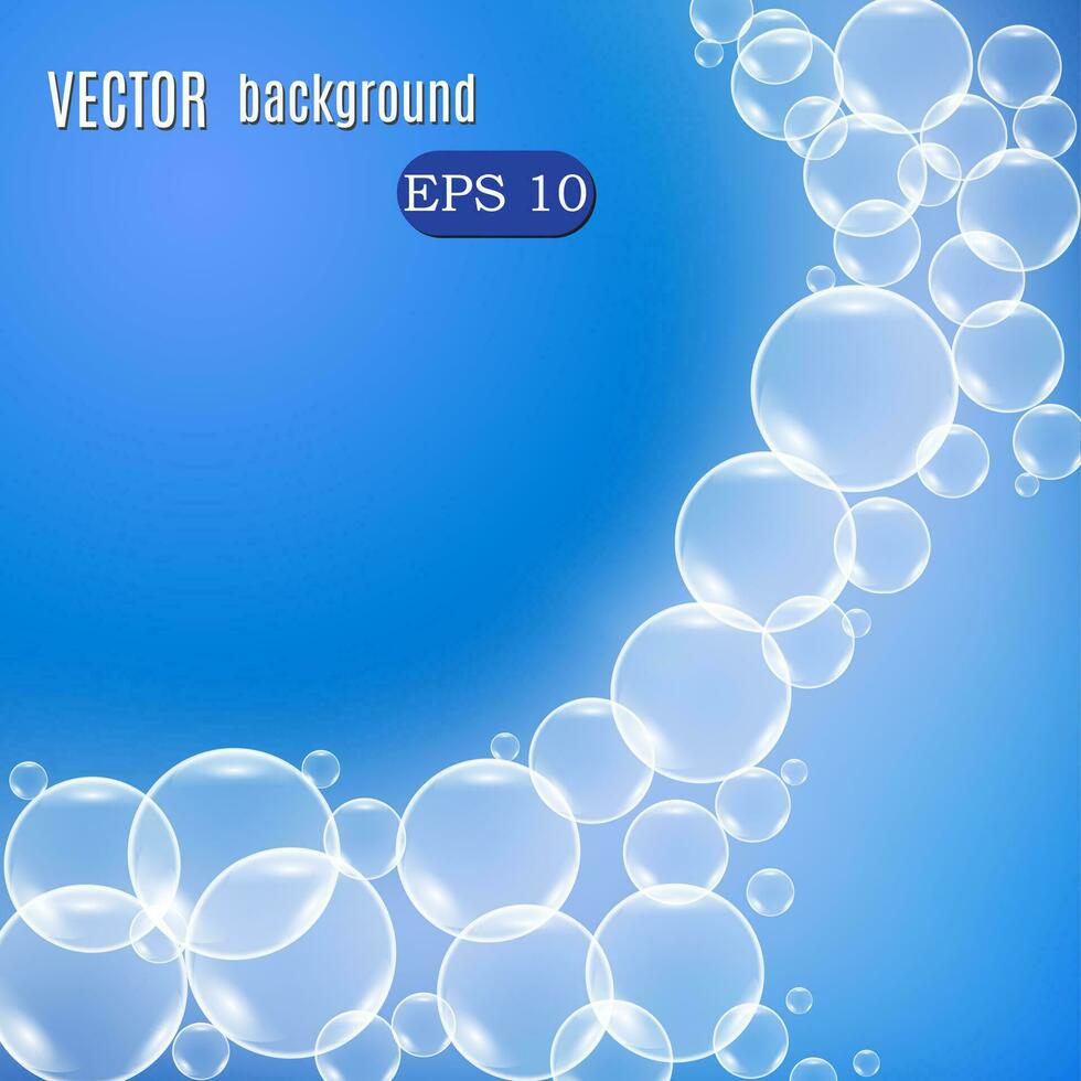 Wave of bubbles. vector