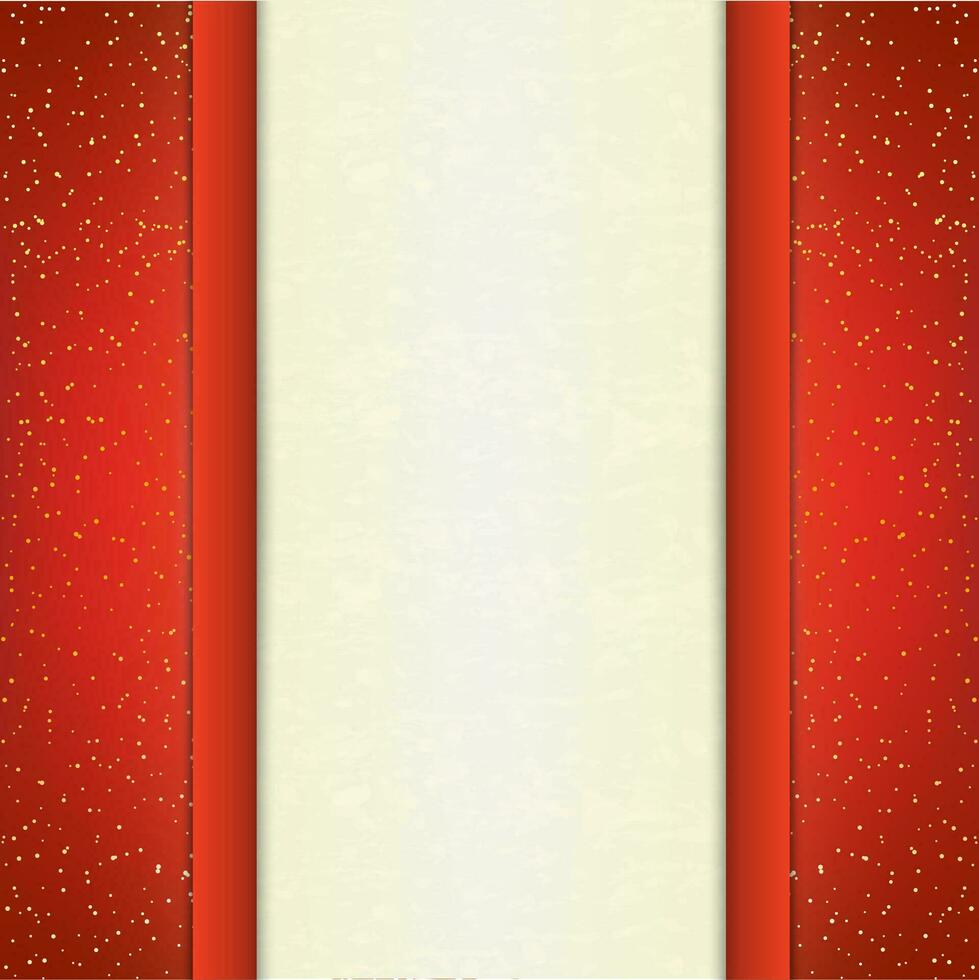 White text place with red ribbons and bow vector