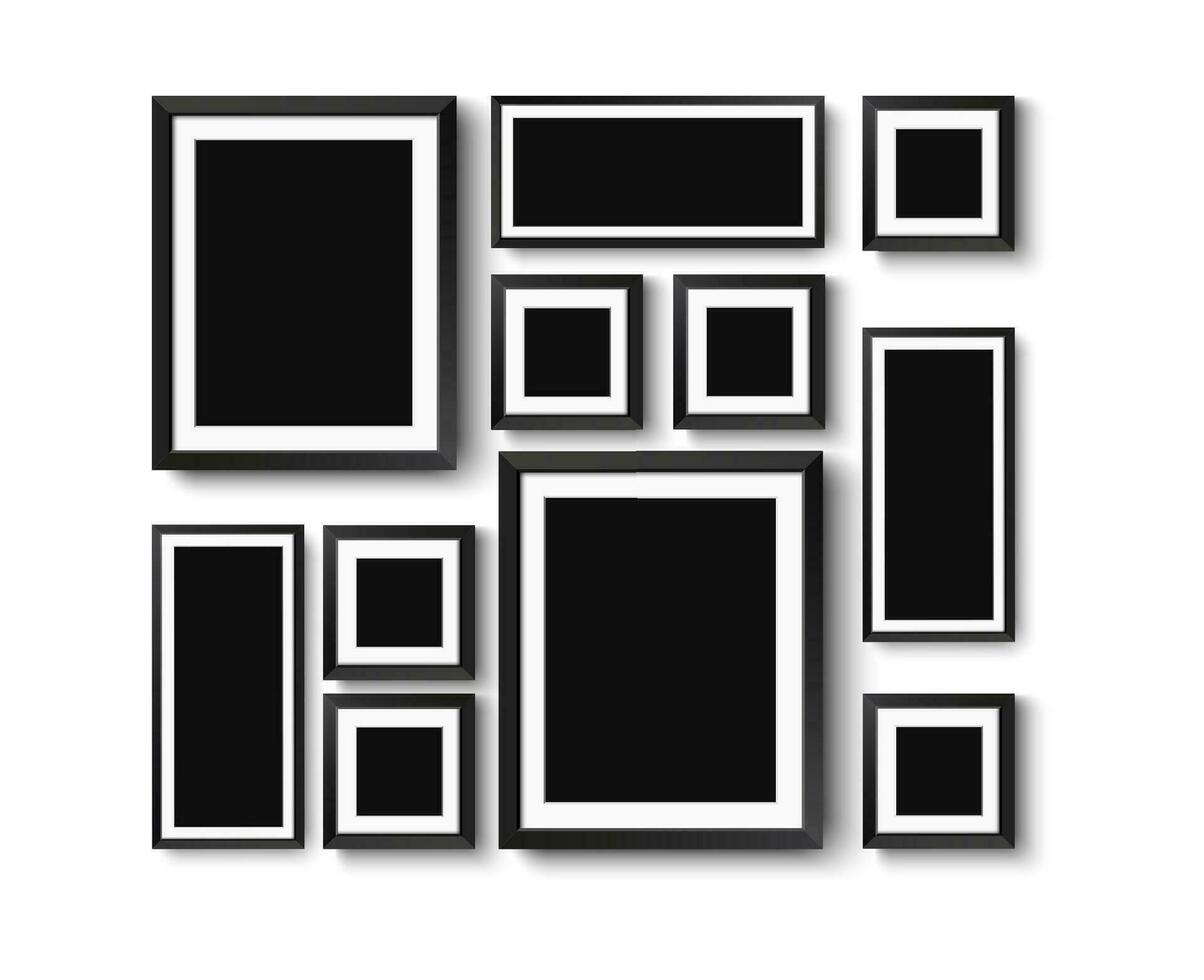 set of picture frames vector