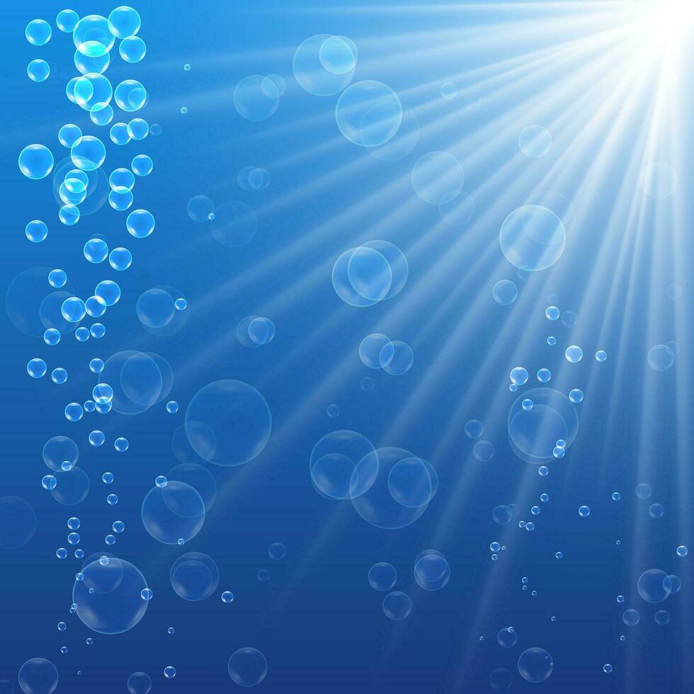 burbujas con ligero rayos vector
