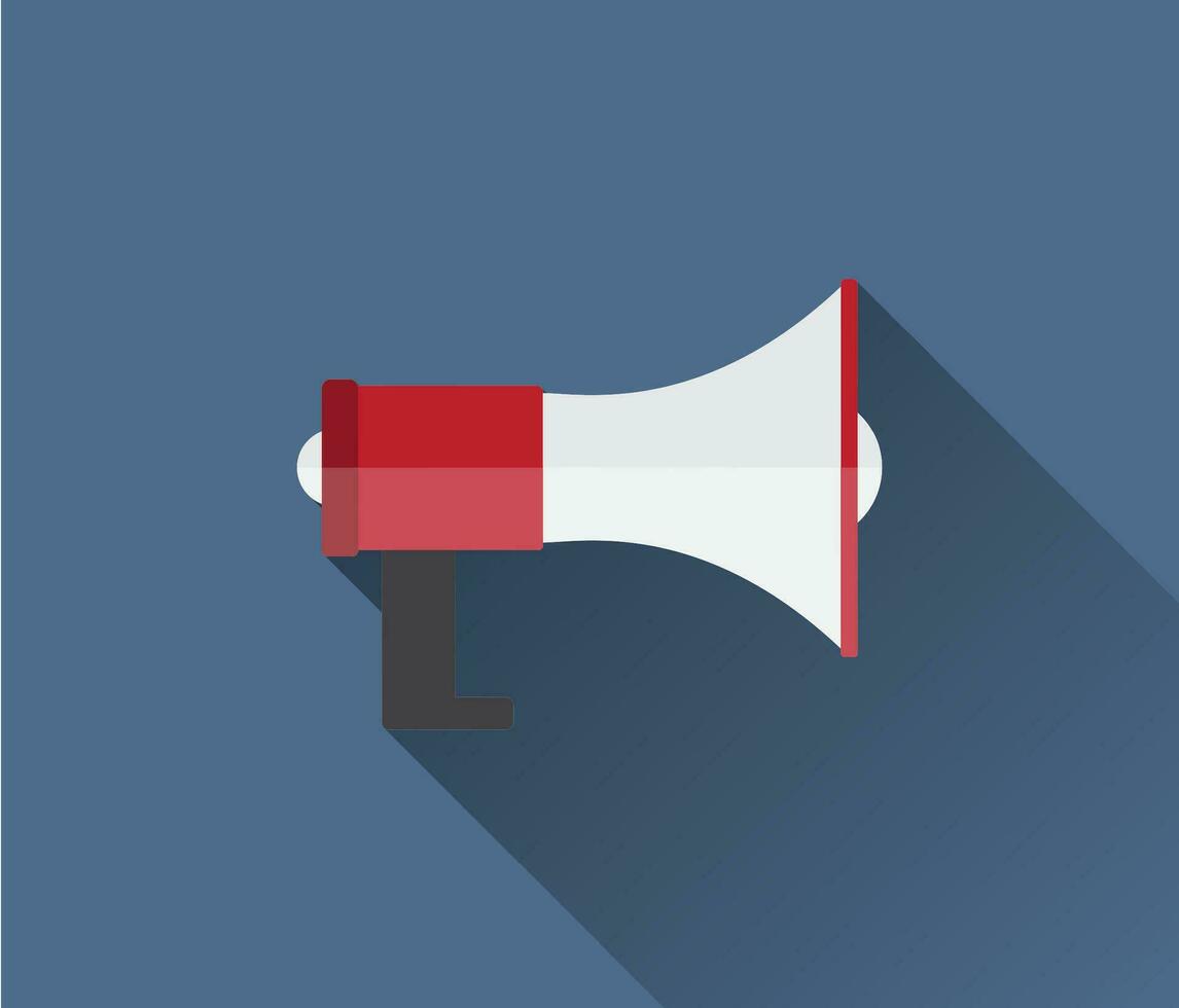 Flat vector icon of megaphone
