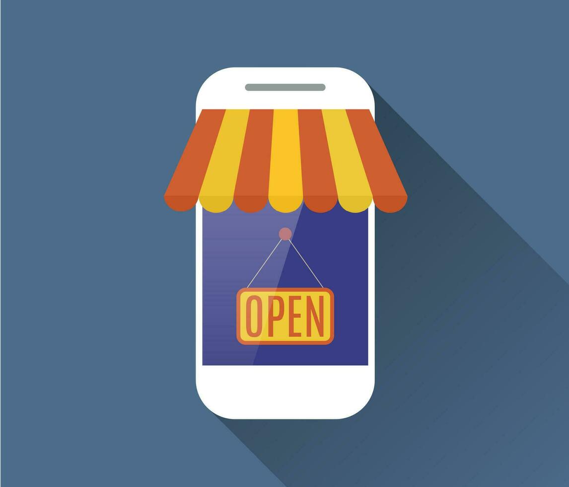 Mobile phone. Mobile store concept. vector