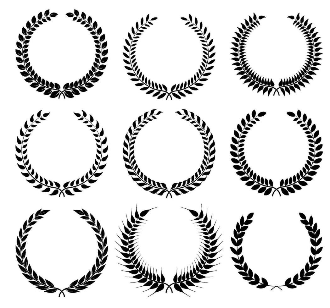laurel wreath - symbol of victory and achievement. vector
