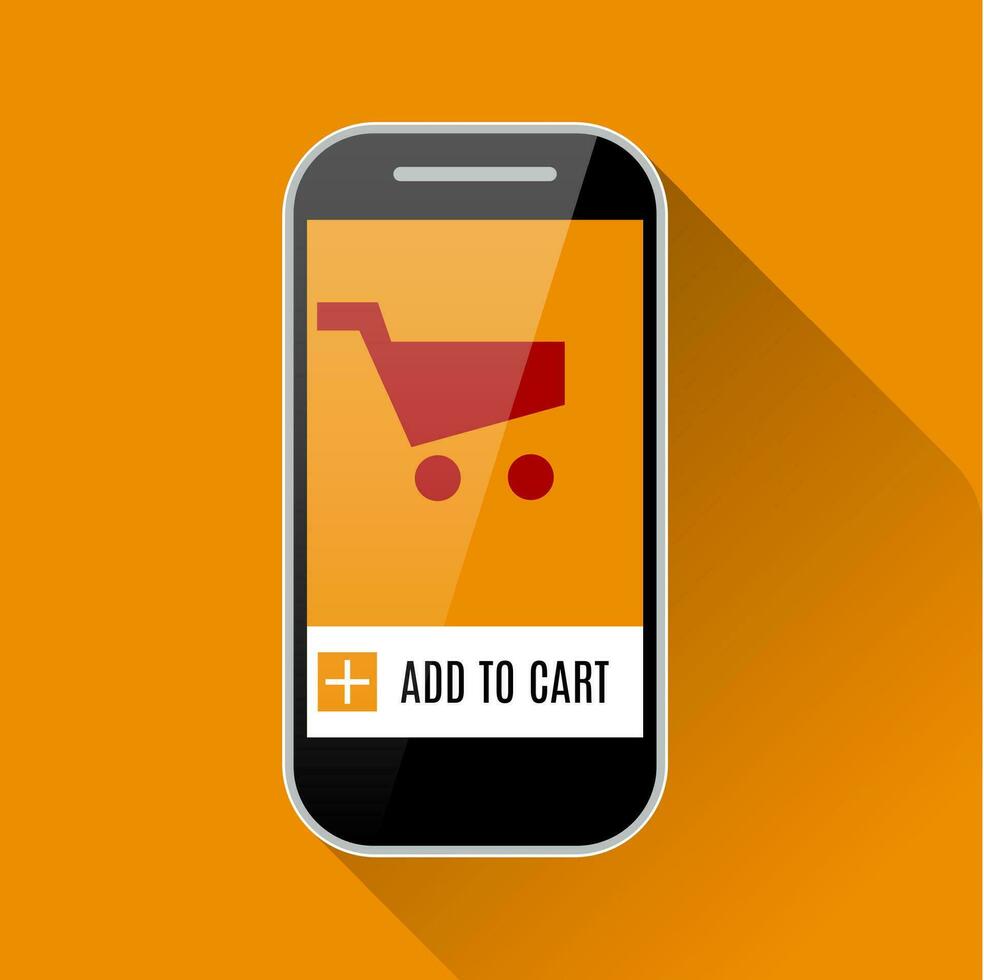 Shopping Online with Smartphone vector
