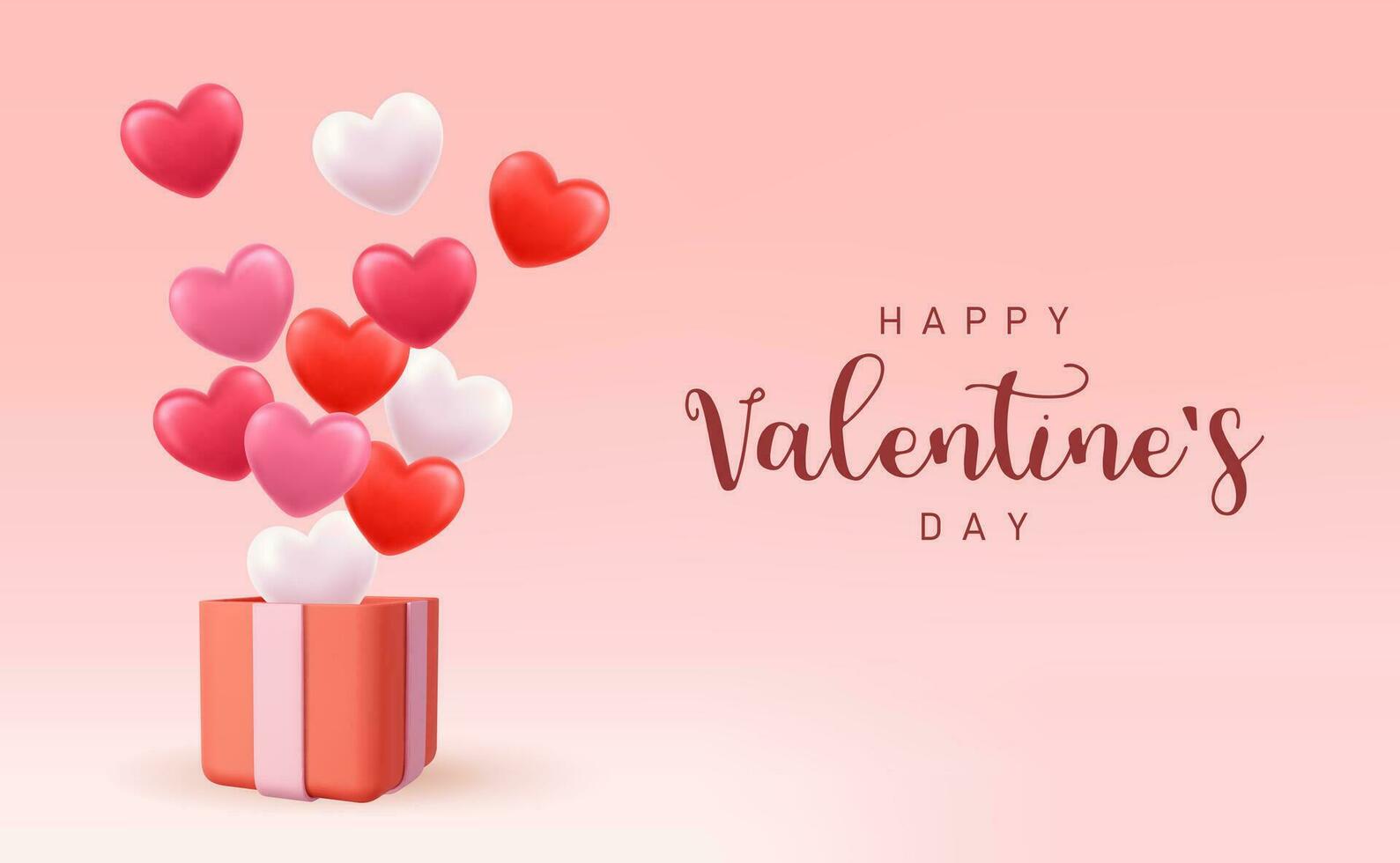 3d Valentine s day design. vector