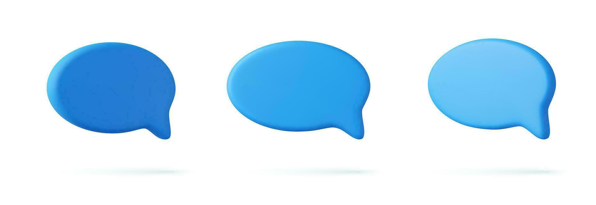 3d Blank speech bubble pin vector