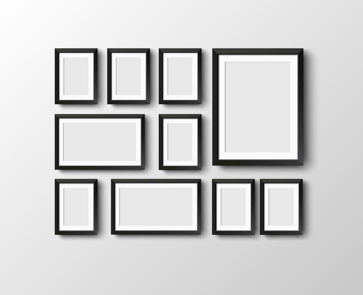 conjunto de marcos de fotos vector