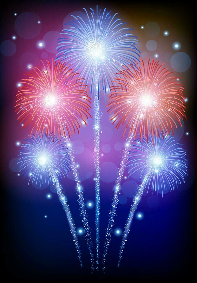Beautiful Vector Fireworks