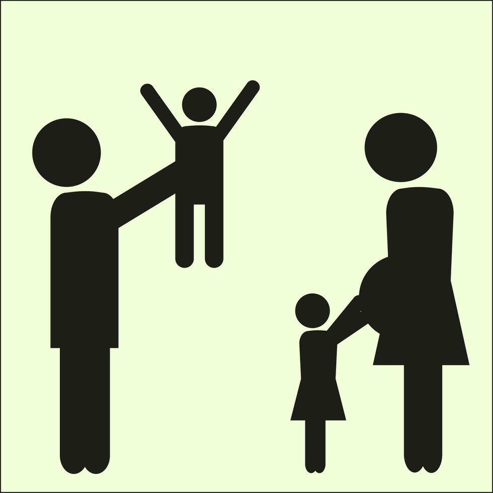 Family vector silhouette