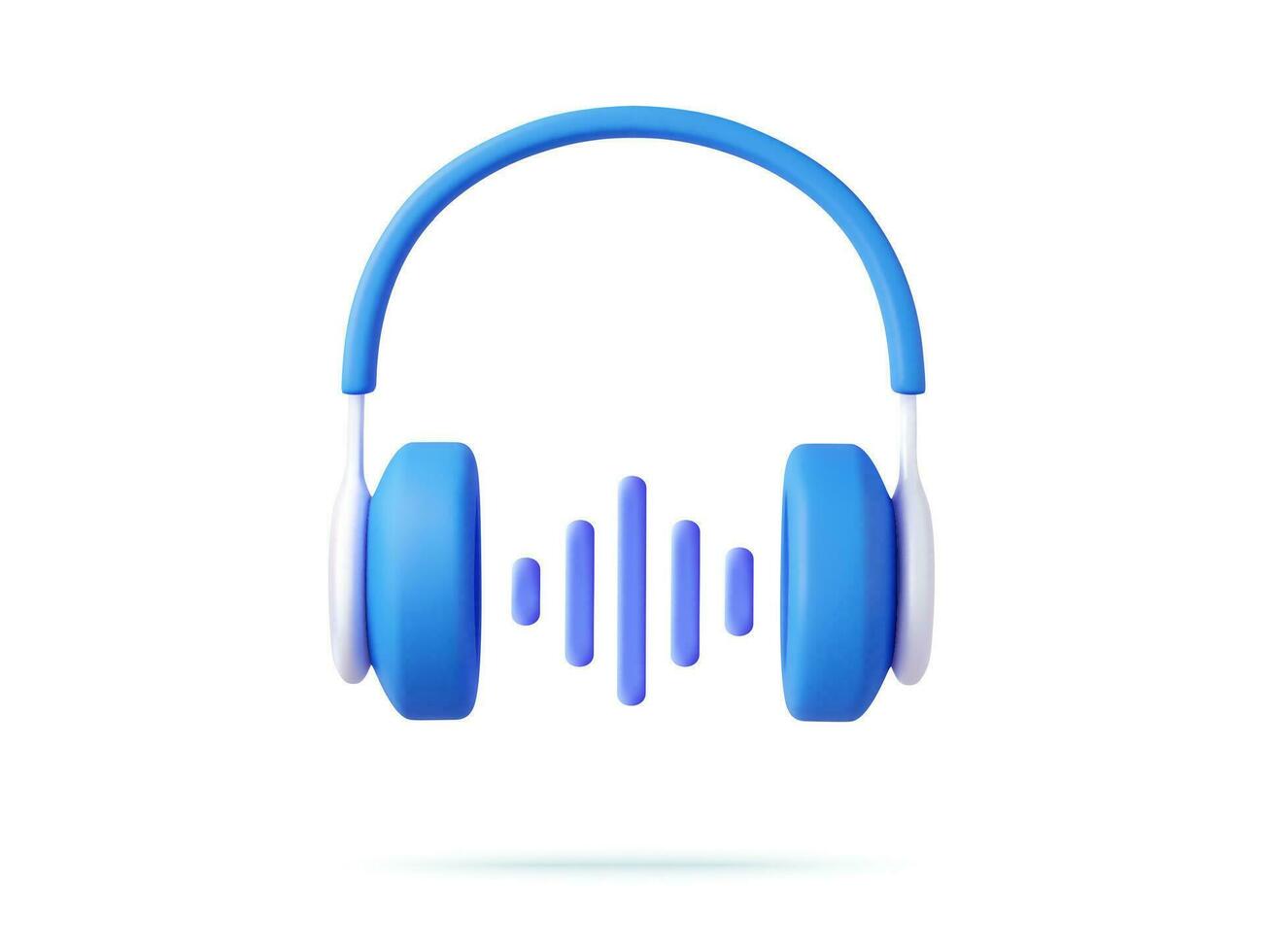3d headphone on a white isolated background. vector