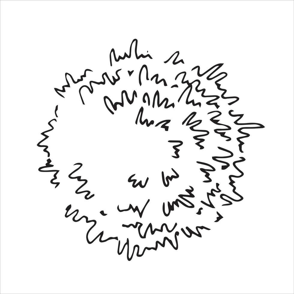 tree, hand drawing, top view. architectural ink drawing, vector. vector