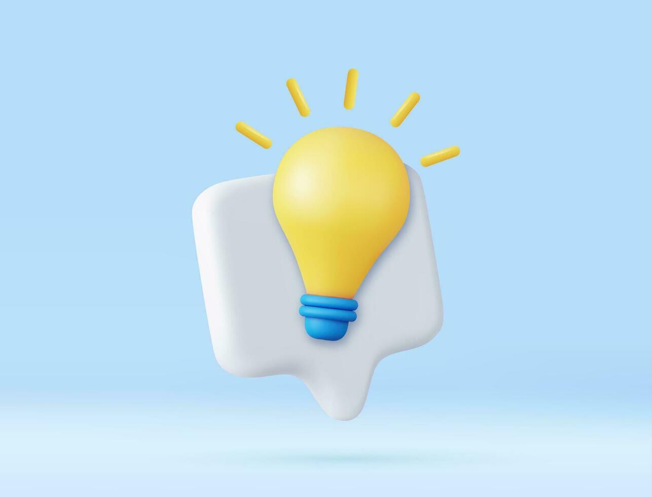 3d light bulb vector