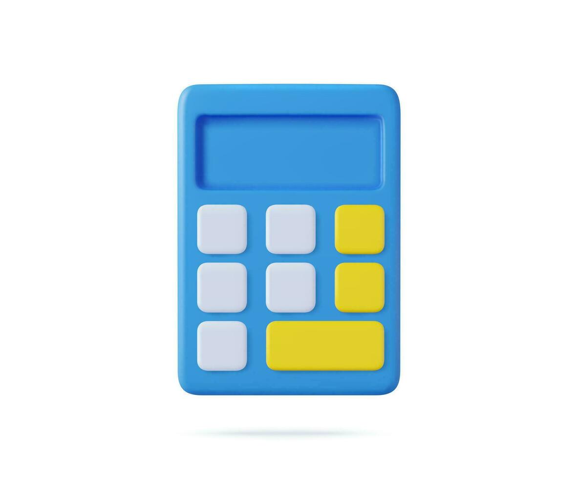 icono de calculadora 3d vector